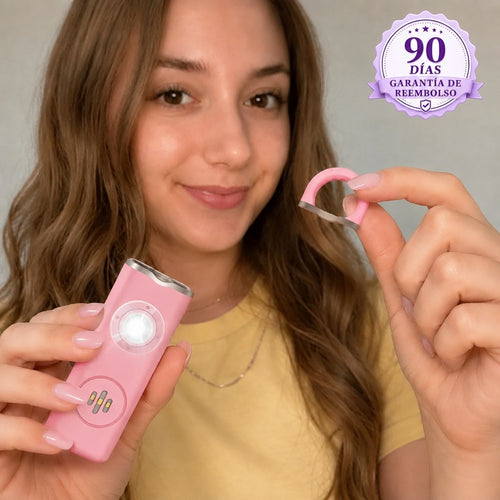 Alarma personal Nordian rosa con garantía de 90 días
