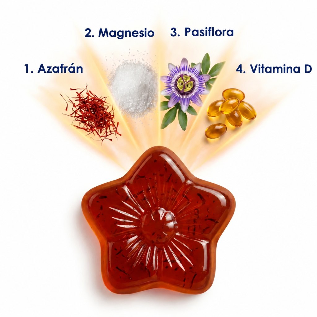 Azafrán, magnesio, pasiflora y vitamina D