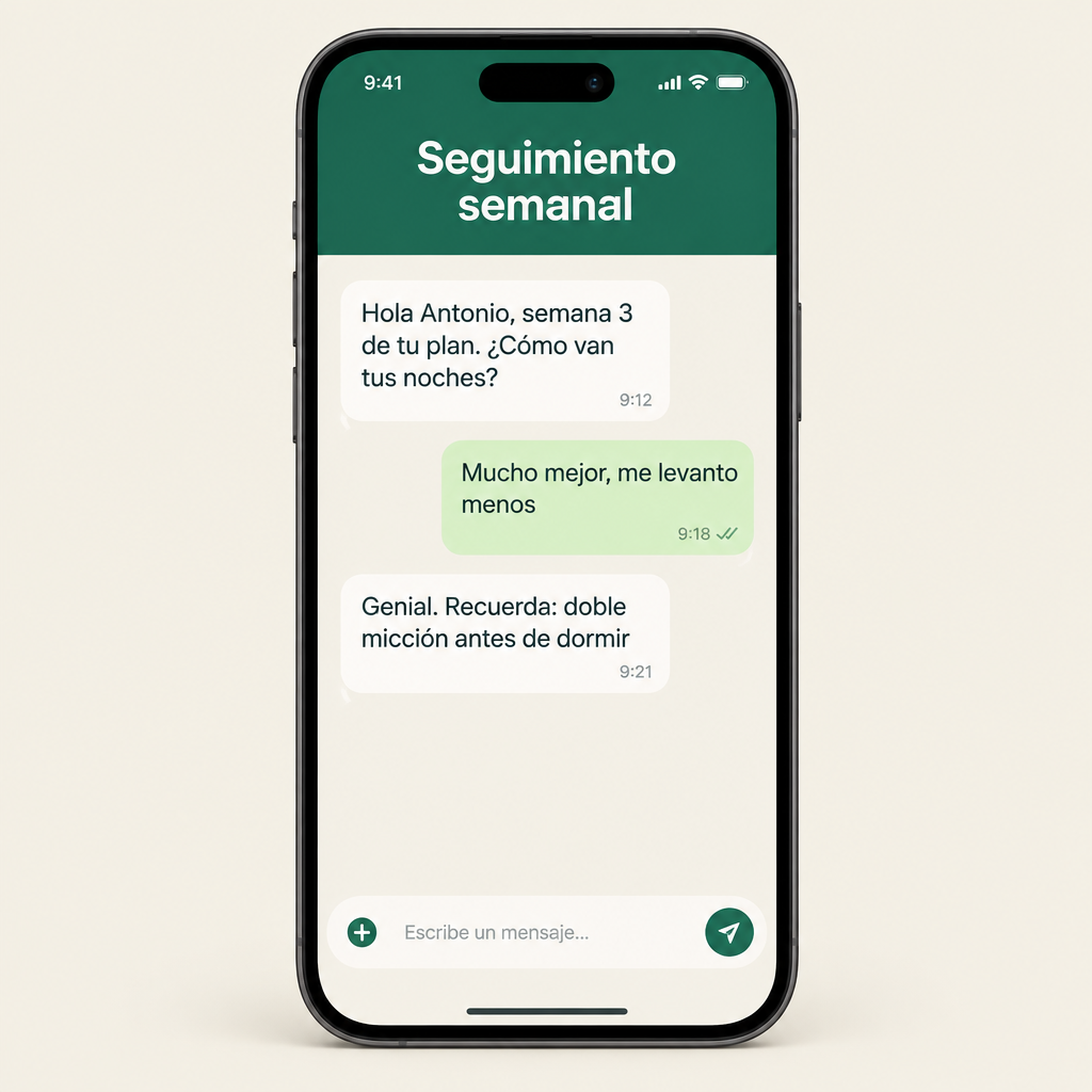Seguimiento semanal por WhatsApp