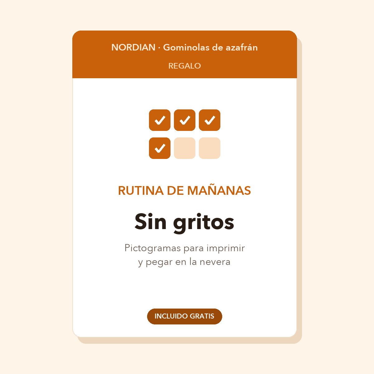 Rutina de mañanas sin gritos (pictogramas)